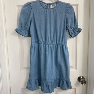 Miss Selfridge Petites Puff Sleeve Denim Dress size 6